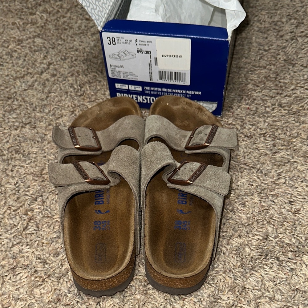 Birkenstock Sandals - Taupe Suede